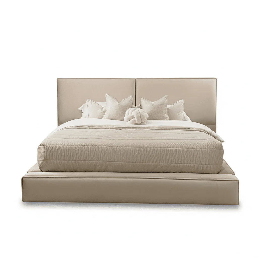 Tropez Vanilla Chunky Piped Velvet Bed - Image 5