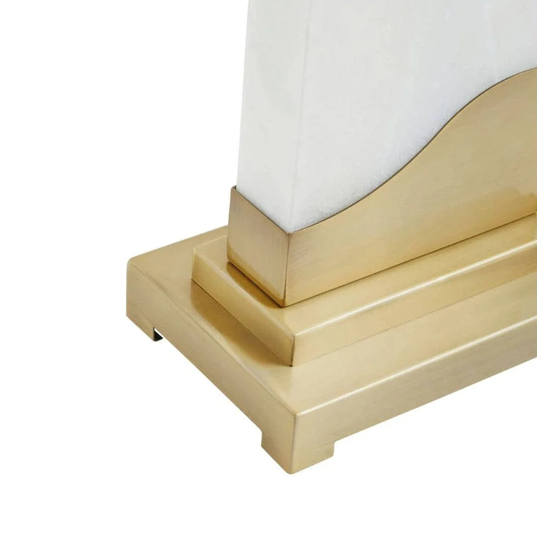 Varenna White Marble & Gold Table Lamp - Image 4