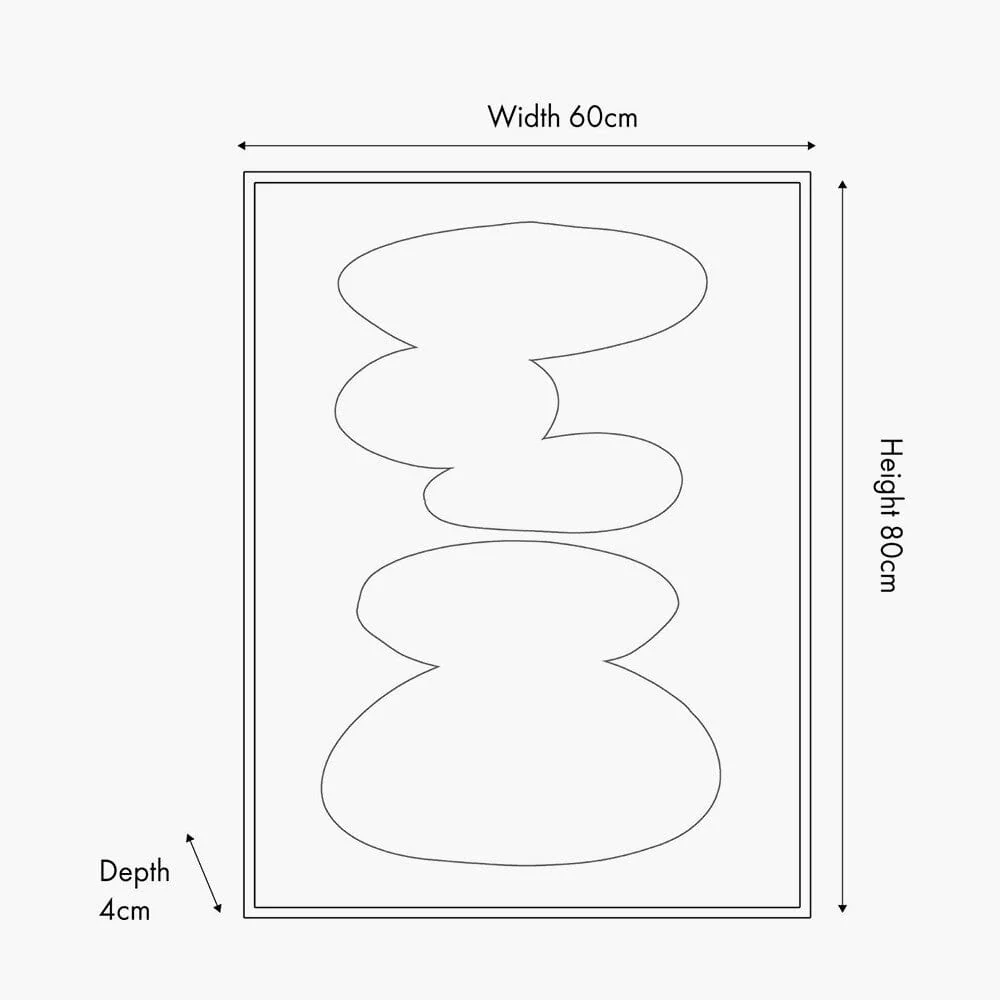 Velvyn Black & Natural Stone Design Canvas Wall Art - Image 6