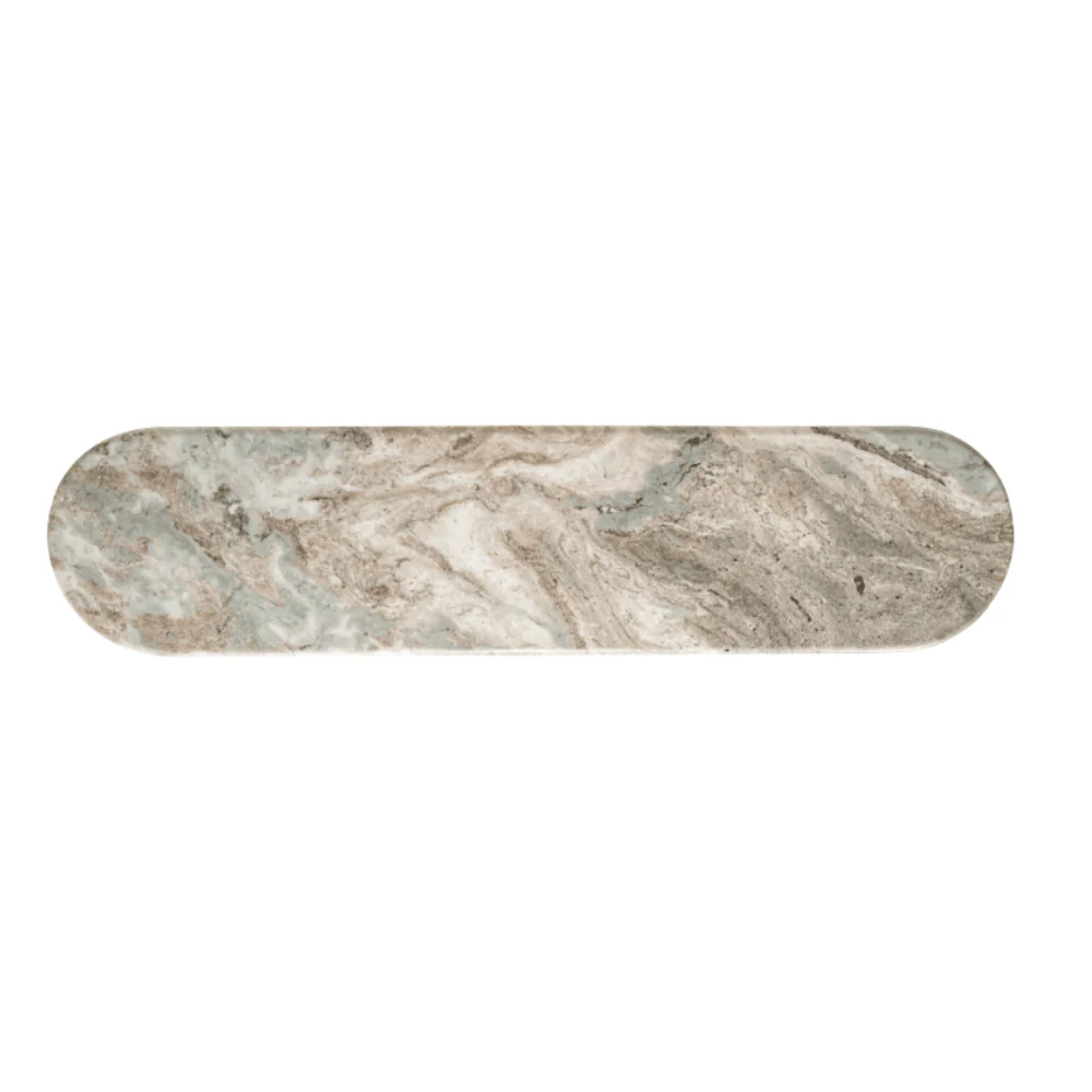 Verinne Oval Marble Top Console Table - Image 4