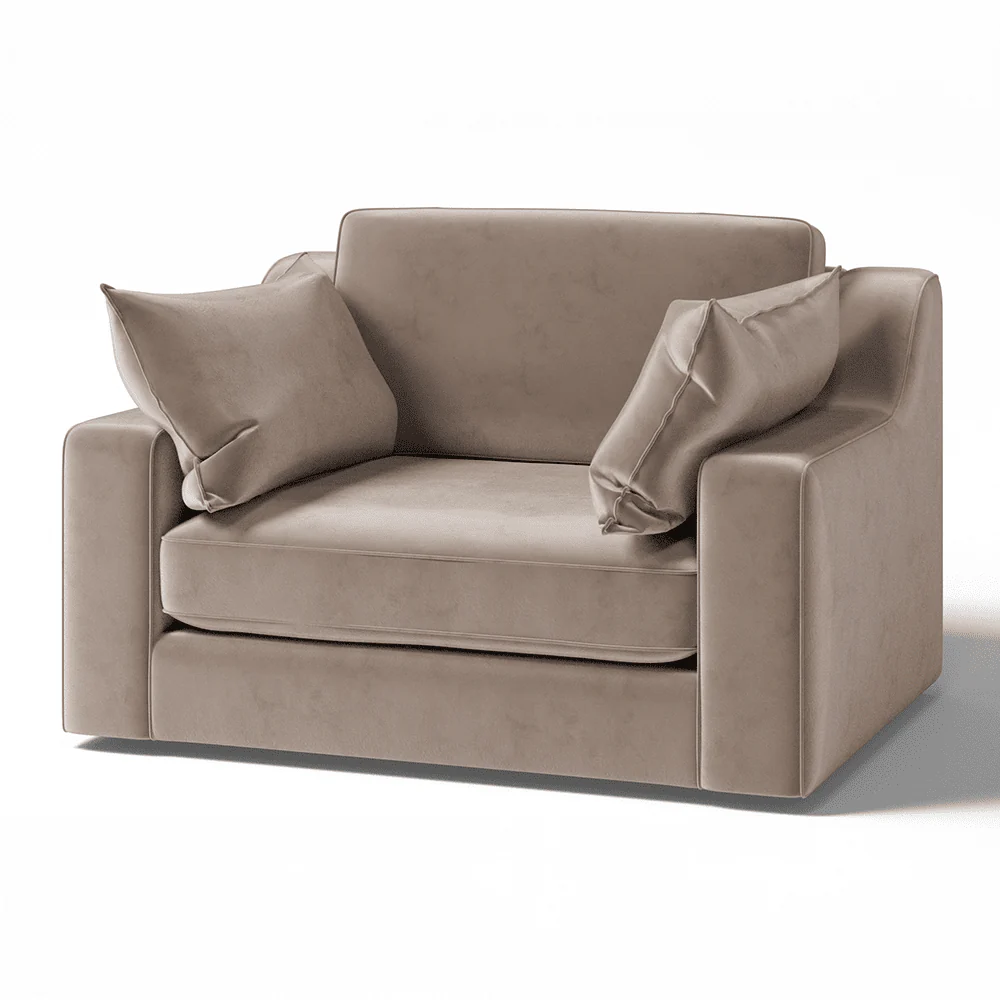 Victoria Mink Velvet Love Seat - Image 3