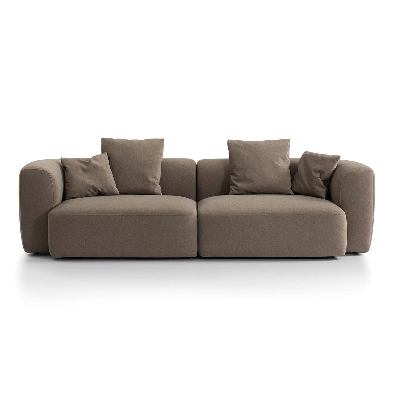 Bellina Brown Velvet Luxury 2 Seater Sofa - Image 2