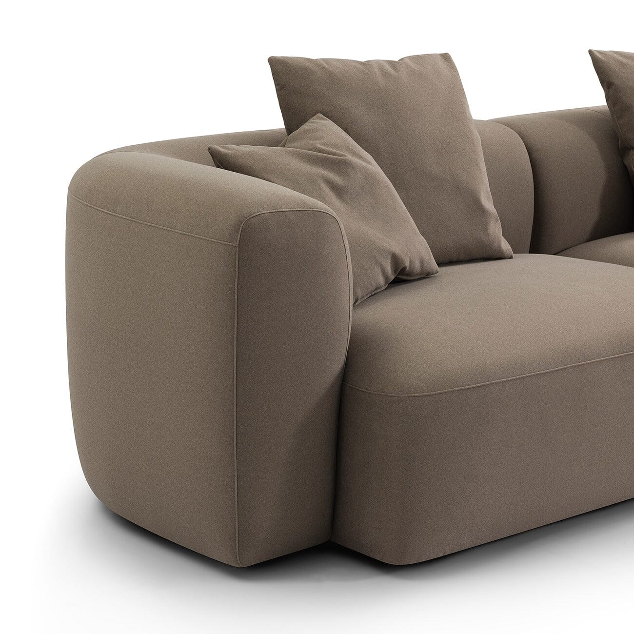 Bellina Brown Velvet Luxury 2 Seater Sofa - Image 3