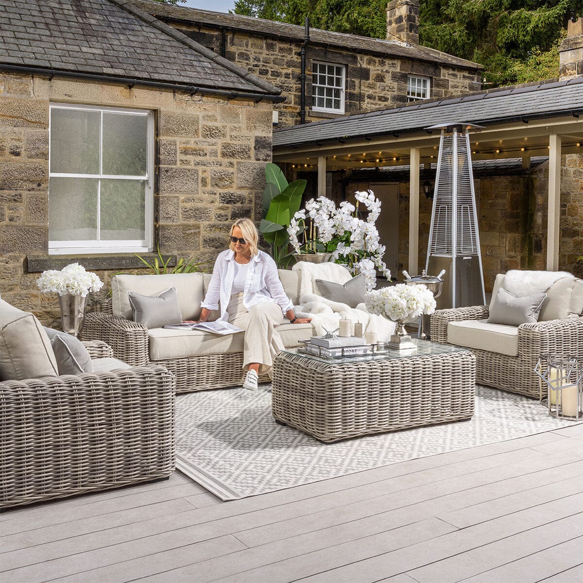 Wisteria Outdoor Chunky Rattan Sofa Set