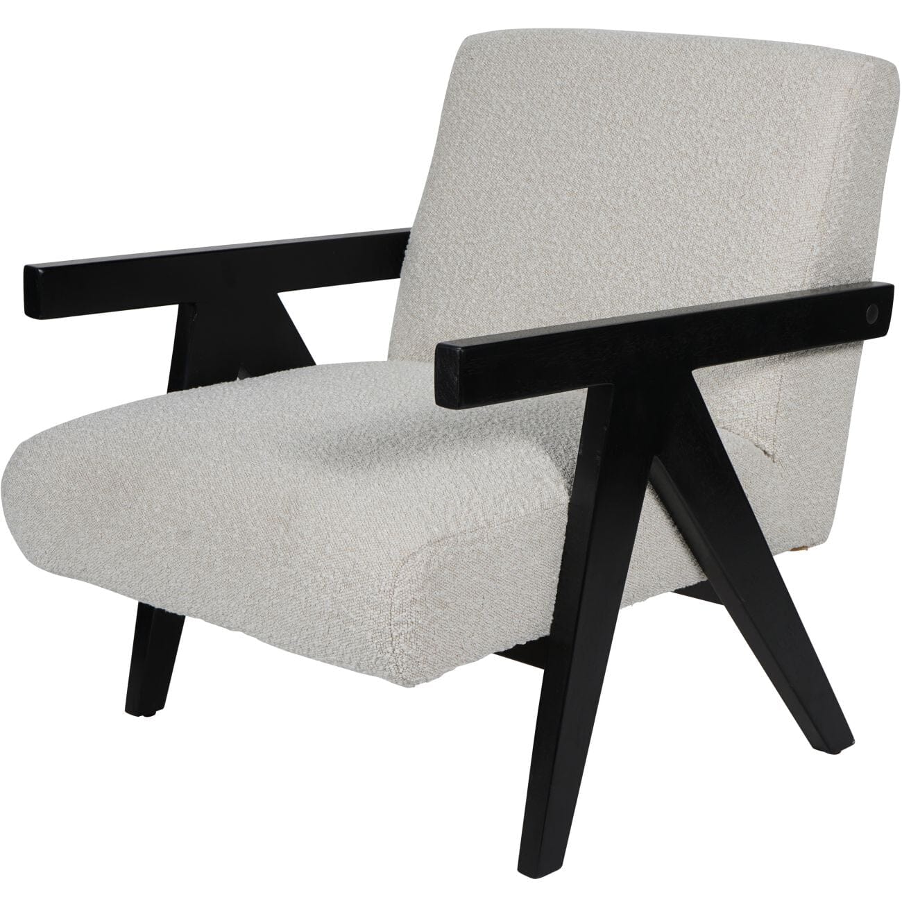 Wren Black Wood & Cream Boucle Accent Chair - Image 6