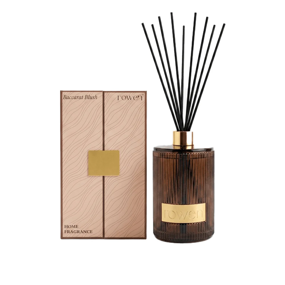 XL Baccarat Blush Scented Amber Tinted Glass Reed Diffuser - Image 2