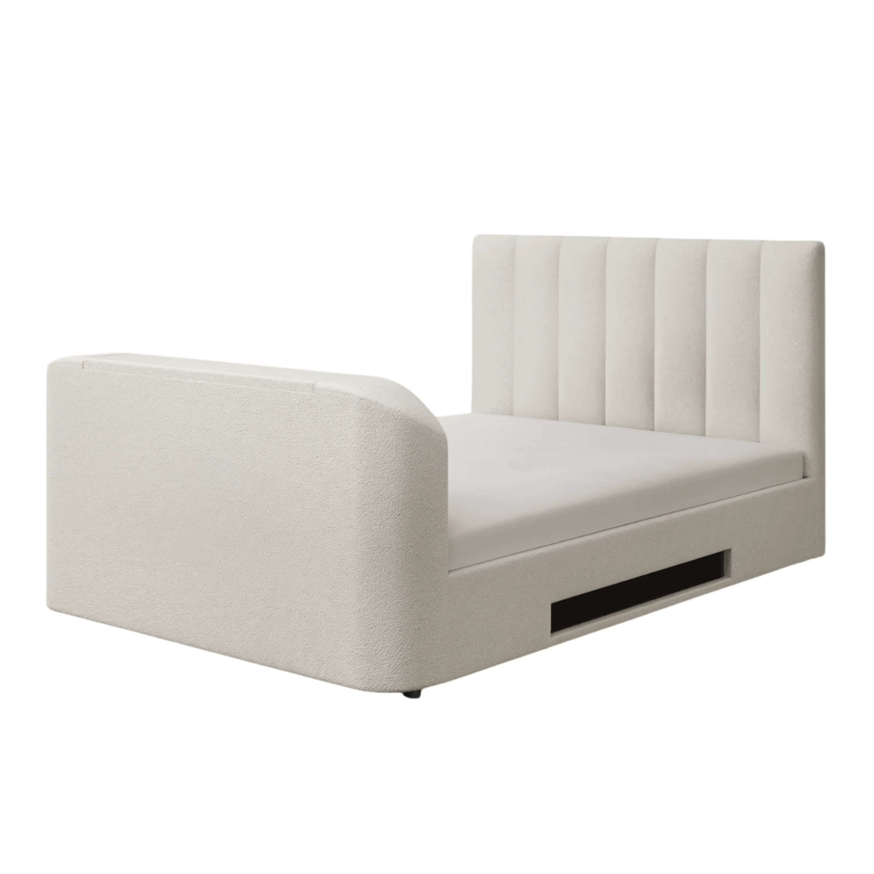 Zadie Cream Boucle Side Lift Ottoman TV Bed - Image 2