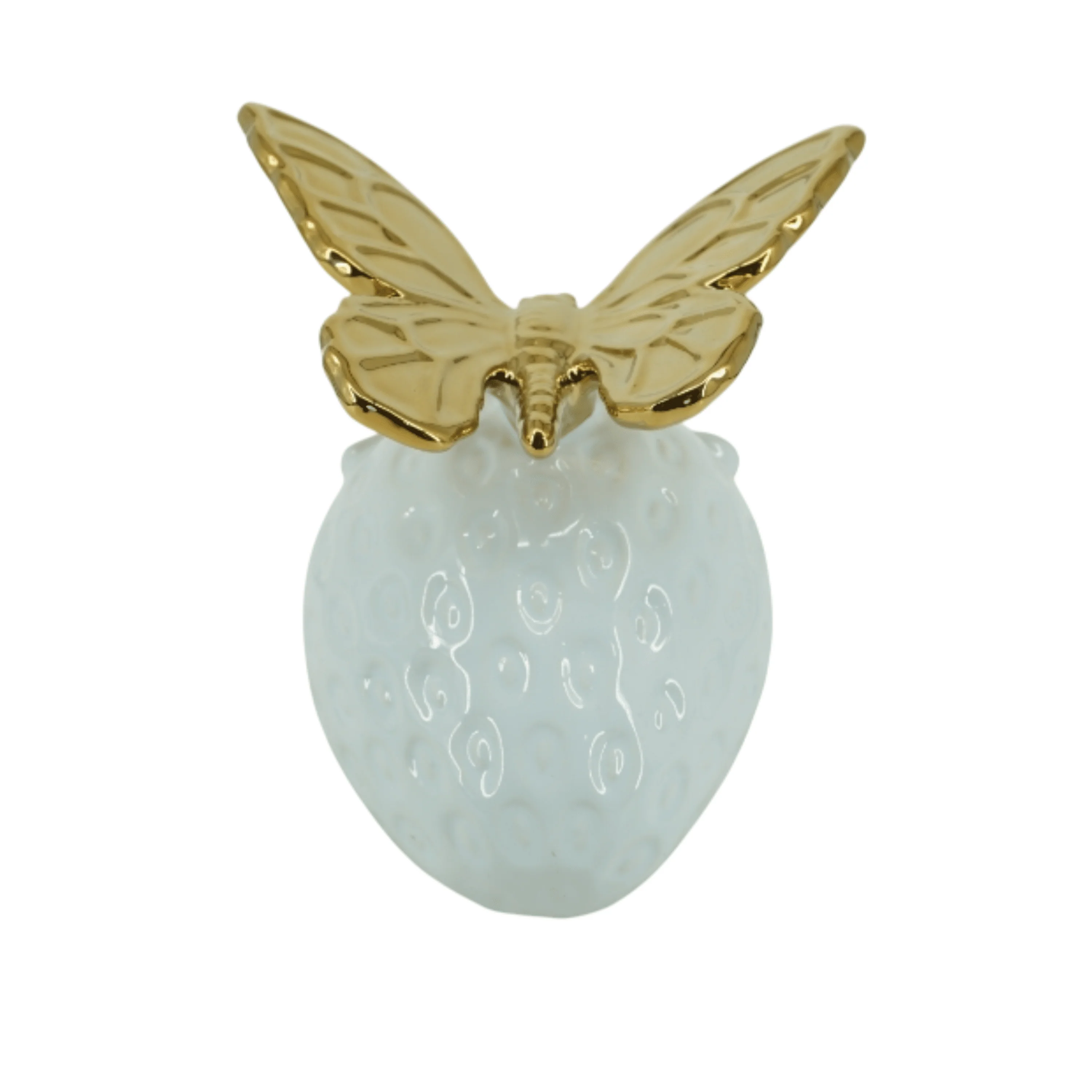 Zinnia Gold Butterfly & Strawberry Ornament - Image 6