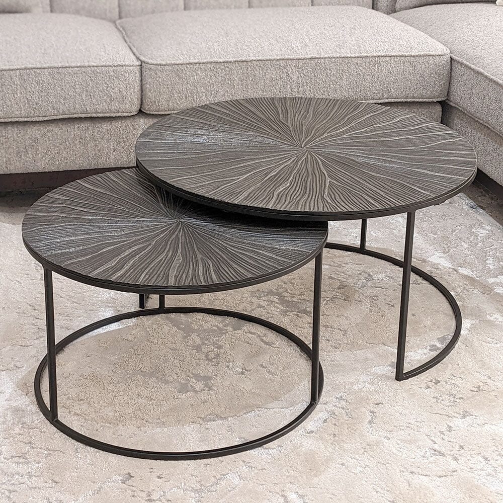Zosia Black Set of 2 Nested Coffee Tables - Image 2